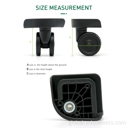 Rotating  Wheel For Hard Sheel Suitcase Durable Double Row quite Wheel Suitcase Wheels Supplier